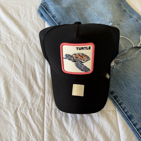 Play New York Accessories - Black Turtle Patch Reptile Cap New